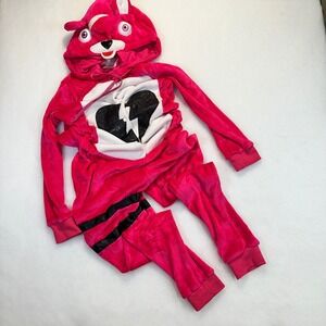 Fortnite Cuddle Team Leader Pink Plush One Piece Pajamas Union Suit Spirit XS/S